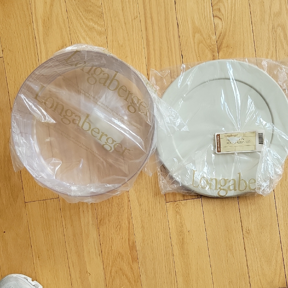 Longaberger 13 In Round Keeping Basket Protector And Lid